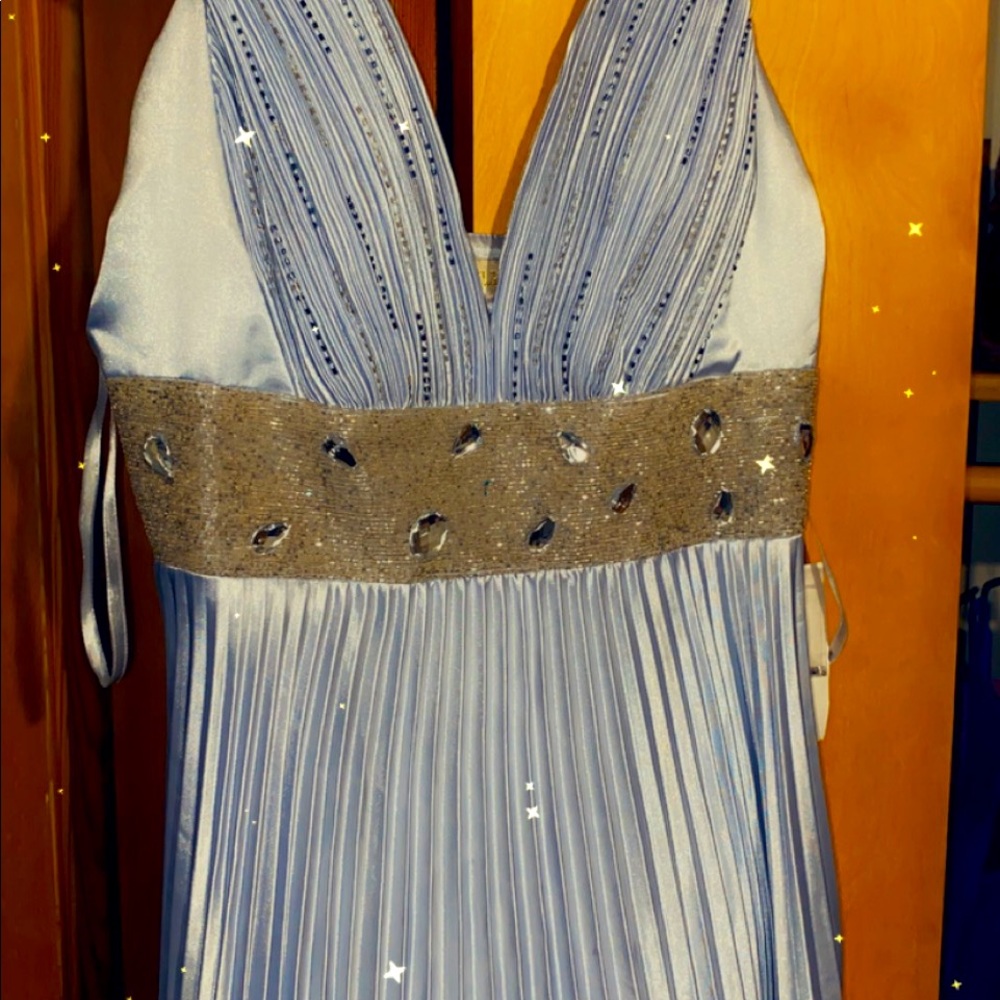 Silver porm dress